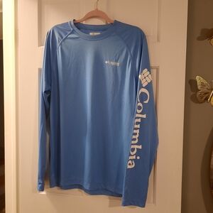 NWT- Columbia Men's Blue Long Sleeve Shirt